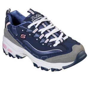 Skechers Women's Sport D'Lites Lace-up Shoes Athletic Sneaker Size 6.5
